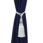 New Crystal Beaded Tassel Curtain Tieback Decorative Curtain Tie Home Decor Cord for Curtains Buckle Rope Room Accessories European Style High-Grade Curtains Tieback Rope Tassel Holdbacks 50cm Stevvex