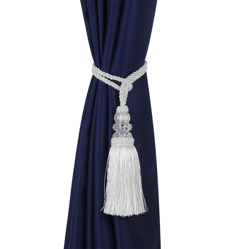 New Crystal Beaded Tassel Curtain Tieback Decorative Curtain Tie Home Decor Cord for Curtains Buckle Rope Room Accessories European Style High-Grade Curtains Tieback Rope Tassel Holdbacks 50cm Stevvex