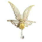 New Crystal Guardian Angel Wing  Sun-catcher Car Charm For Rear View Mirror Clear Window Rainbow Maker Collection With Crystal Wind Chimes For Home Garden Hanging Decoration Photography Prop Stevvex