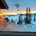 New Crystal Guardian Angel Wing  Sun-catcher Car Charm For Rear View Mirror Clear Window Rainbow Maker Collection With Crystal Wind Chimes For Home Garden Hanging Decoration Photography Prop Stevvex