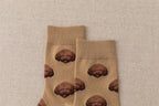 New Cute Cartoon Dog Middle Tube Socks Creative Female Socks Warm Socks Teddy Pomeranian Cotton Socks Stylish Unisex Short Ankle Socks For Men And Women Stevvex