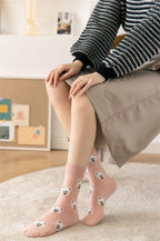 New Cute Cartoon Dog Middle Tube Socks Creative Female Socks Warm Socks Teddy Pomeranian Cotton Socks Stylish Unisex Short Ankle Socks For Men And Women Stevvex
