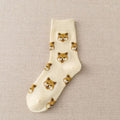 New Cute Cartoon Dog Middle Tube Socks Creative Female Socks Warm Socks Teddy Pomeranian Cotton Socks Stylish Unisex Short Ankle Socks For Men And Women Stevvex