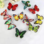 New Dazzling Colorful Luminous Butterfly LED Night Light Wedding Decorative Lamp Stickers Children Small Gifts TOYS game Battery Operated