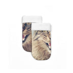 3D Printed Women Winter Christmas Socks Funny Creative Pet Cat Face Unisex Cotton Ankle Socks Children Gift Animal Lover Socks For Men And Women