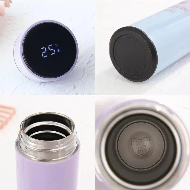 500ML Smart Thermos Water Bottle Led Digital Temperature Display Stainless Steel Coffee Thermal Mugs Intelligent Insulation Cups Stevvex