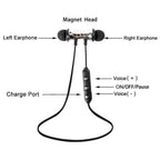 Magnetic Wireless Bluetooth Earphone Music Neckband Sports Earphones For Running & Workout Stevvex