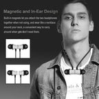 Magnetic Wireless Bluetooth Earphone Music Neckband Sports Earphones For Running & Workout Stevvex