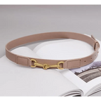 Simple Black Plain Leather Belt For Women Classic Thin Skinny Waistbands Casual Women Dress Belts Stevvex