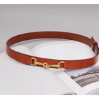 Simple Black Plain Leather Belt For Women Classic Thin Skinny Waistbands Casual Women Dress Belts Stevvex