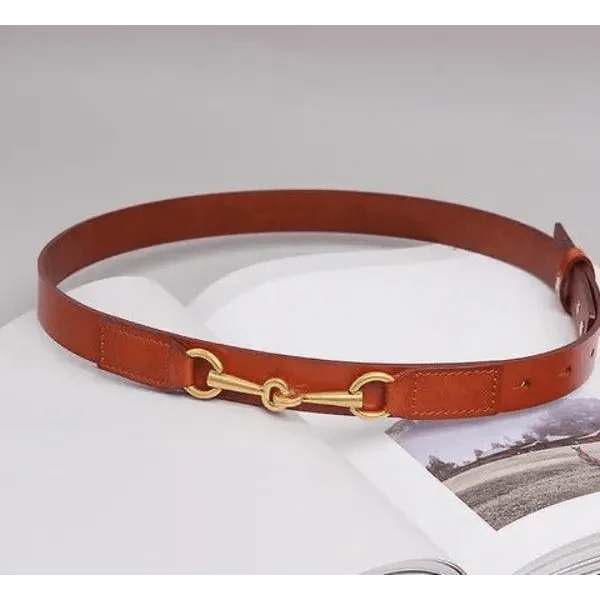 Simple Black Plain Leather Belt For Women Classic Thin Skinny Waistbands Casual Women Dress Belts Stevvex
