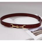 Simple Black Plain Leather Belt For Women Classic Thin Skinny Waistbands Casual Women Dress Belts Stevvex