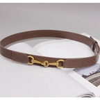 Simple Black Plain Leather Belt For Women Classic Thin Skinny Waistbands Casual Women Dress Belts Stevvex