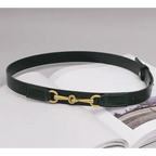 Simple Black Plain Leather Belt For Women Classic Thin Skinny Waistbands Casual Women Dress Belts Stevvex