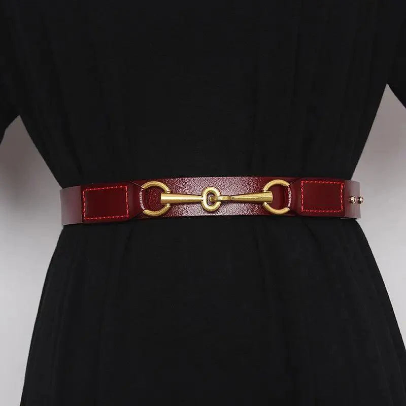 Simple Black Plain Leather Belt For Women Classic Thin Skinny Waistbands Casual Women Dress Belts Stevvex