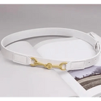 Simple Black Plain Leather Belt For Women Classic Thin Skinny Waistbands Casual Women Dress Belts Stevvex