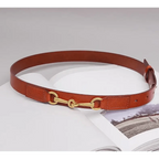 Simple Black Plain Leather Belt For Women Classic Thin Skinny Waistbands Casual Women Dress Belts Stevvex