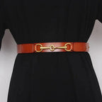 Simple Black Plain Leather Belt For Women Classic Thin Skinny Waistbands Casual Women Dress Belts Stevvex