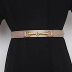 Simple Black Plain Leather Belt For Women Classic Thin Skinny Waistbands Casual Women Dress Belts Stevvex