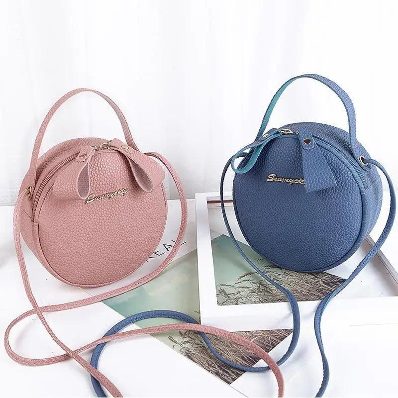 Small Circular Bag For Women And Girls Fashionable Single Shoulder Slung Mobile Phone Ladies Purse Women's Crossbody Messenger Gift Bags Stevvex