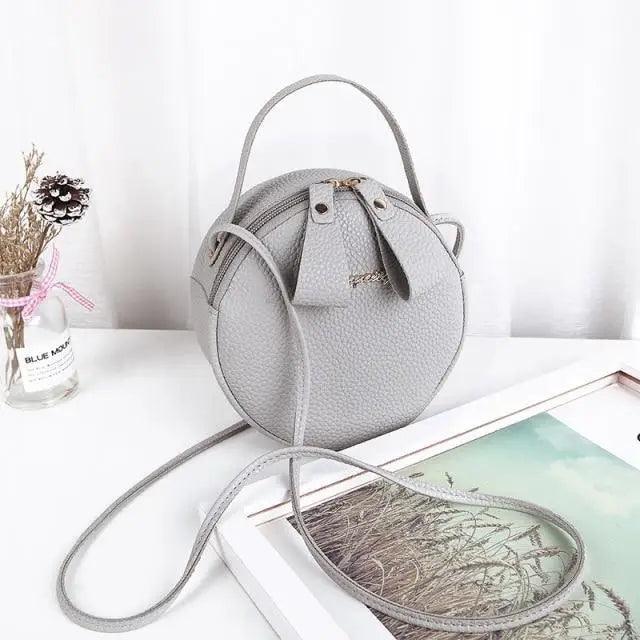 Small Circular Bag For Women And Girls Fashionable Single Shoulder Slung Mobile Phone Ladies Purse Women's Crossbody Messenger Gift Bags Stevvex