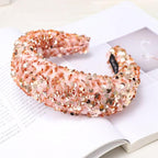 Sparkly Sequins Sponge Headbands Mermaid Knot Tie Head Bands for Women Daily Party Crown Turban Gorgeous Hair Accessories For Women Stevvex
