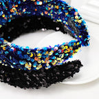 Sparkly Sequins Sponge Headbands Mermaid Knot Tie Head Bands for Women Daily Party Crown Turban Gorgeous Hair Accessories For Women Stevvex