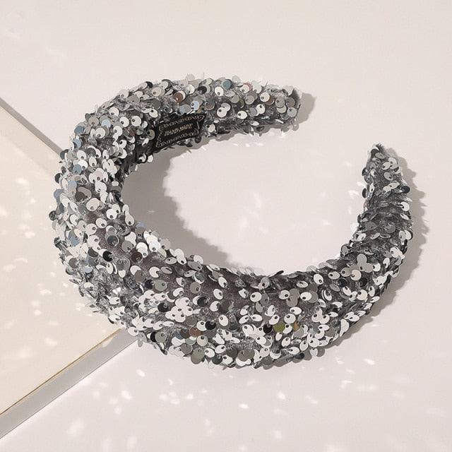 Sparkly Sequins Sponge Headbands Mermaid Knot Tie Head Bands for Women Daily Party Crown Turban Gorgeous Hair Accessories For Women Stevvex