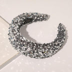 Sparkly Sequins Sponge Headbands Mermaid Knot Tie Head Bands for Women Daily Party Crown Turban Gorgeous Hair Accessories For Women Stevvex