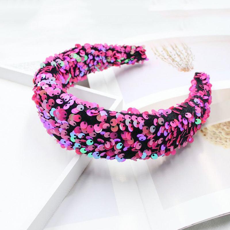 Sparkly Sequins Sponge Headbands Mermaid Knot Tie Head Bands for Women Daily Party Crown Turban Gorgeous Hair Accessories For Women Stevvex