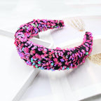 Sparkly Sequins Sponge Headbands Mermaid Knot Tie Head Bands for Women Daily Party Crown Turban Gorgeous Hair Accessories For Women Stevvex