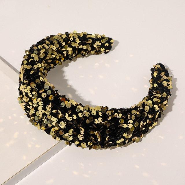 Sparkly Sequins Sponge Headbands Mermaid Knot Tie Head Bands for Women Daily Party Crown Turban Gorgeous Hair Accessories For Women Stevvex