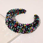 Sparkly Sequins Sponge Headbands Mermaid Knot Tie Head Bands for Women Daily Party Crown Turban Gorgeous Hair Accessories For Women Stevvex