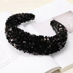 Sparkly Sequins Sponge Headbands Mermaid Knot Tie Head Bands for Women Daily Party Crown Turban Gorgeous Hair Accessories For Women Stevvex