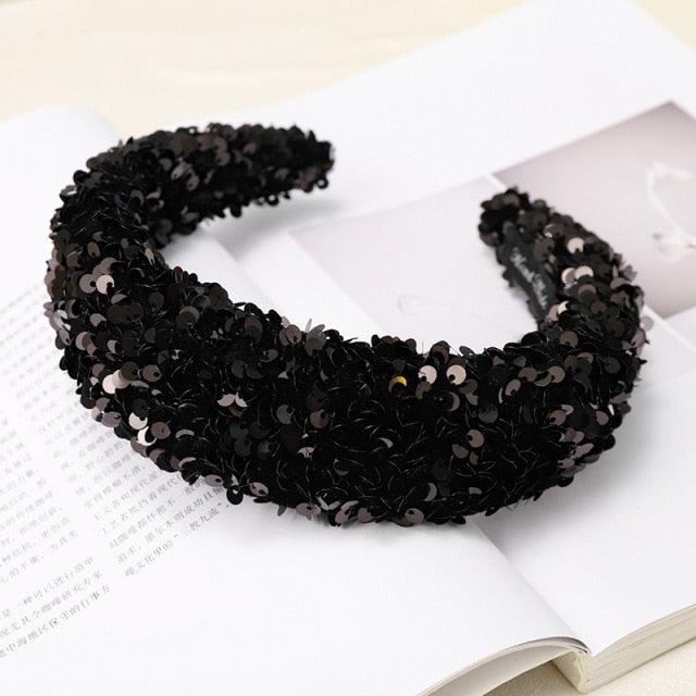 Sparkly Sequins Sponge Headbands Mermaid Knot Tie Head Bands for Women Daily Party Crown Turban Gorgeous Hair Accessories For Women Stevvex
