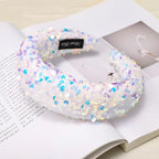 Sparkly Sequins Sponge Headbands Mermaid Knot Tie Head Bands for Women Daily Party Crown Turban Gorgeous Hair Accessories For Women Stevvex