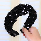 Sparkly Sequins Sponge Headbands Mermaid Knot Tie Head Bands for Women Daily Party Crown Turban Gorgeous Hair Accessories For Women Stevvex
