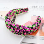 Sparkly Sequins Sponge Headbands Mermaid Knot Tie Head Bands for Women Daily Party Crown Turban Gorgeous Hair Accessories For Women Stevvex