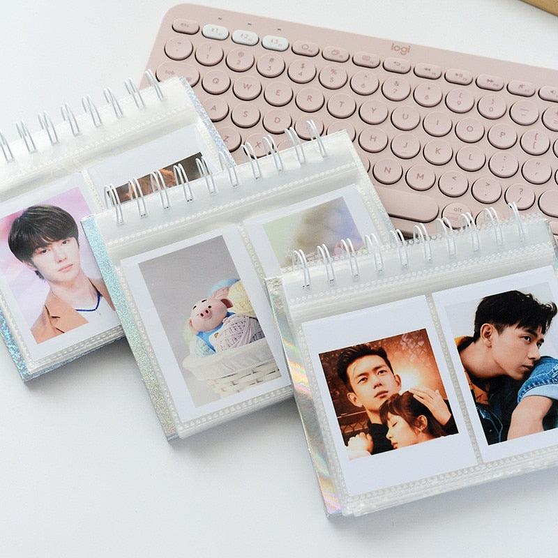 New Desktop Mini  Standing Polaroid Photo Album Scrapbooking Photocards album for cards stamps Photo Frame Instar Tabletop Flip Calendar Photo Album Gifts For Everyone Stevvex