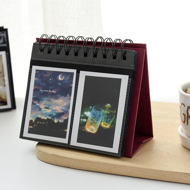 New Desktop Mini  Standing Polaroid Photo Album Scrapbooking Photocards album for cards stamps Photo Frame Instar Tabletop Flip Calendar Photo Album Gifts For Everyone Stevvex