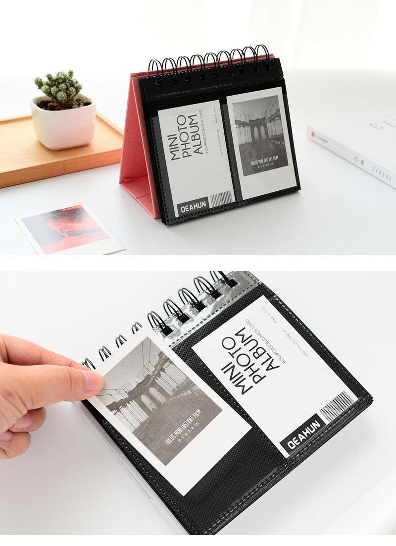 New Desktop Mini  Standing Polaroid Photo Album Scrapbooking Photocards album for cards stamps Photo Frame Instar Tabletop Flip Calendar Photo Album Gifts For Everyone Stevvex