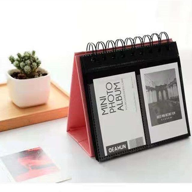New Desktop Mini  Standing Polaroid Photo Album Scrapbooking Photocards album for cards stamps Photo Frame Instar Tabletop Flip Calendar Photo Album Gifts For Everyone Stevvex