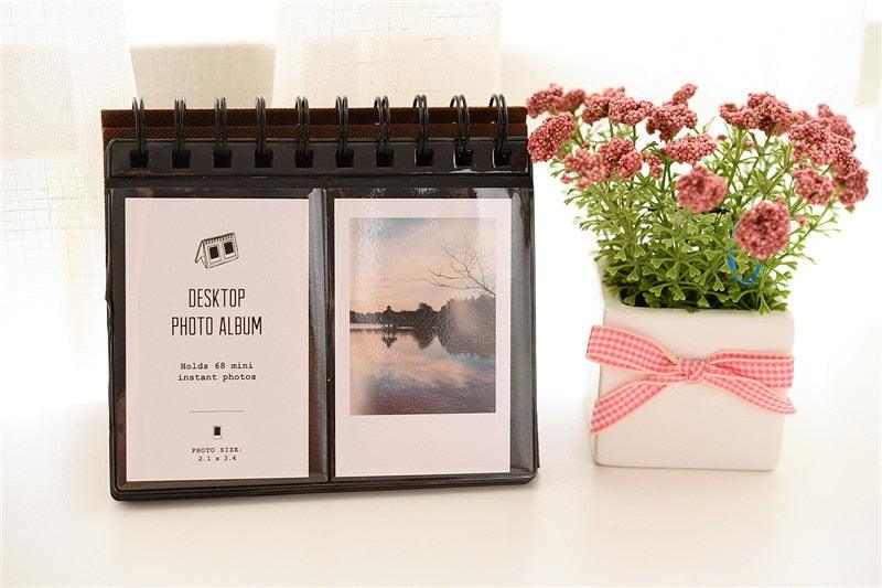 New Desktop Mini  Standing Polaroid Photo Album Scrapbooking Photocards album for cards stamps Photo Frame Instar Tabletop Flip Calendar Photo Album Gifts For Everyone Stevvex