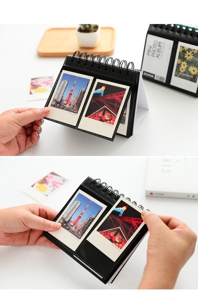 New Desktop Mini  Standing Polaroid Photo Album Scrapbooking Photocards album for cards stamps Photo Frame Instar Tabletop Flip Calendar Photo Album Gifts For Everyone Stevvex