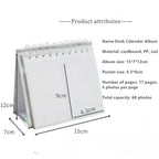New Desktop Mini  Standing Polaroid Photo Album Scrapbooking Photocards album for cards stamps Photo Frame Instar Tabletop Flip Calendar Photo Album Gifts For Everyone Stevvex