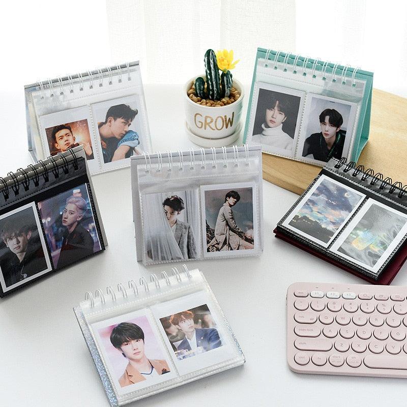 New Desktop Mini  Standing Polaroid Photo Album Scrapbooking Photocards album for cards stamps Photo Frame Instar Tabletop Flip Calendar Photo Album Gifts For Everyone Stevvex