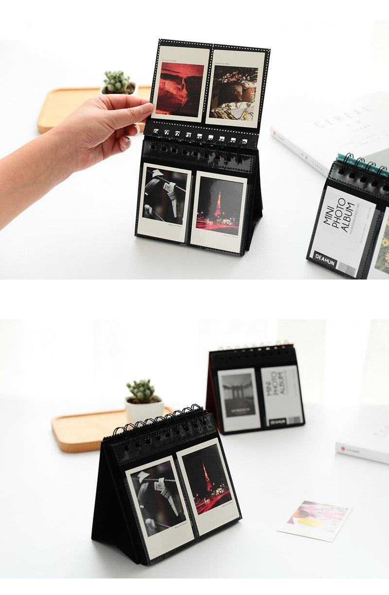 New Desktop Mini  Standing Polaroid Photo Album Scrapbooking Photocards album for cards stamps Photo Frame Instar Tabletop Flip Calendar Photo Album Gifts For Everyone Stevvex