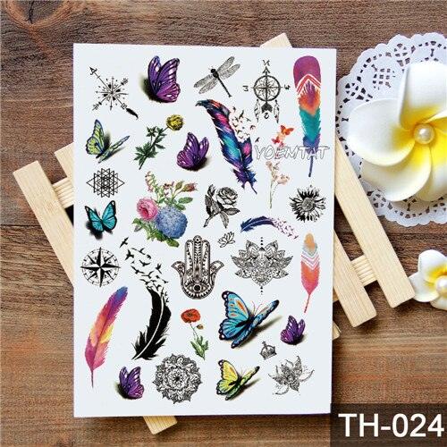 New Different Animals Waterproof Temporary Sticker Tattoo Cute Little Colorful Children Tattoos Stevvex