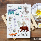 New Different Animals Waterproof Temporary Sticker Tattoo Cute Little Colorful Children Tattoos Stevvex