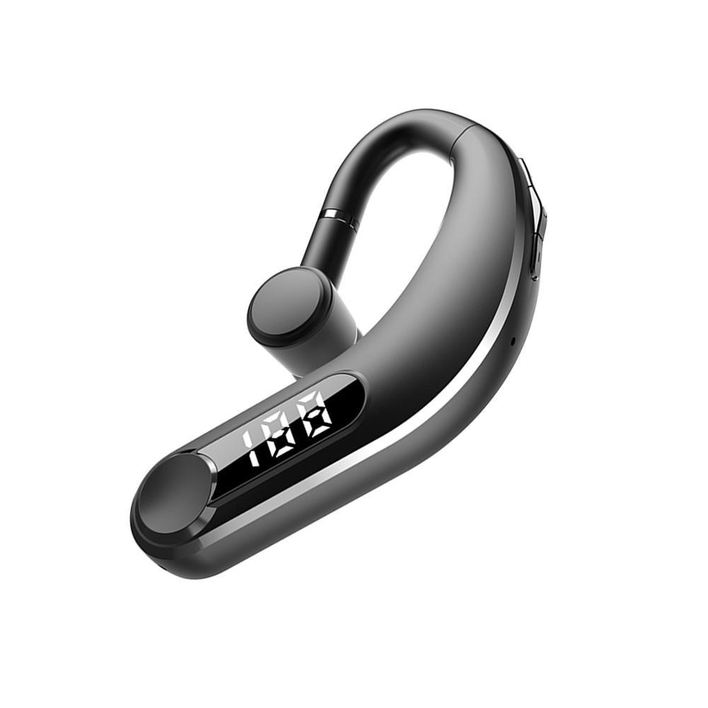 New Digital Display Wireless Single Ear Headset Bluetooth-compatible Earphone 5.2 Long Standby Time LED Power Digital Display Earphone Elegant Design Improved Comfort Long Range Wireless Hands Free Earphone For Drivers Canceling Headphones For Business Stevvex